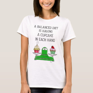 En balanserad dietbild t-shirt