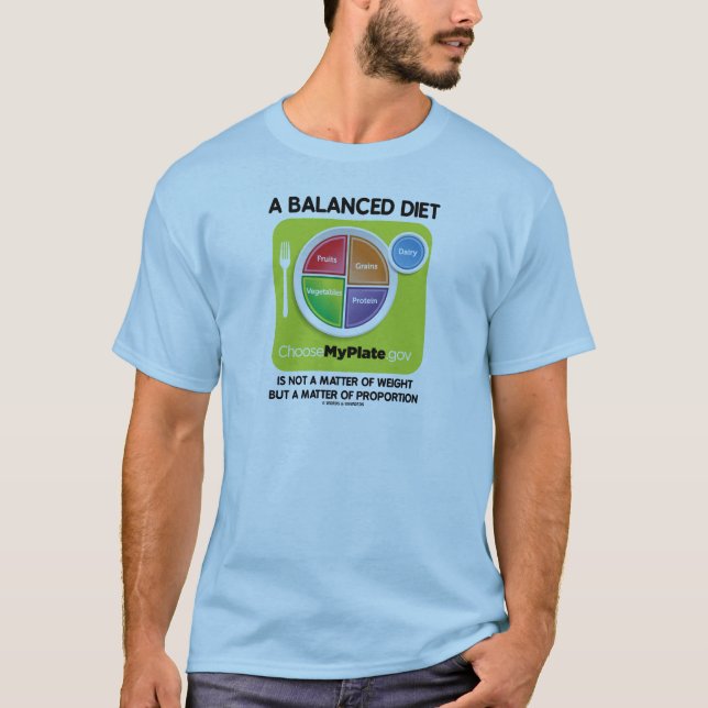 En balanserad kost är inte viktig (minPlate) Tee Shirt (Framsida)