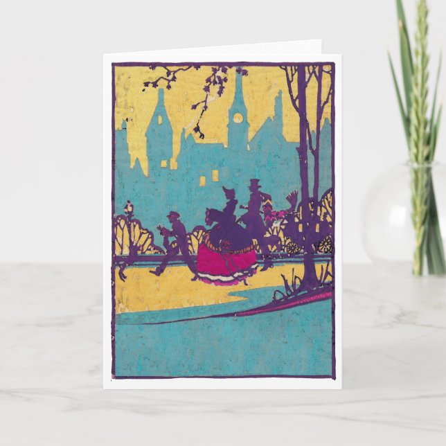 En bana genom parken helgkort (Framsida)