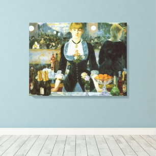 En bar på Folies-Bergère av Édouard Manet Canvastryck