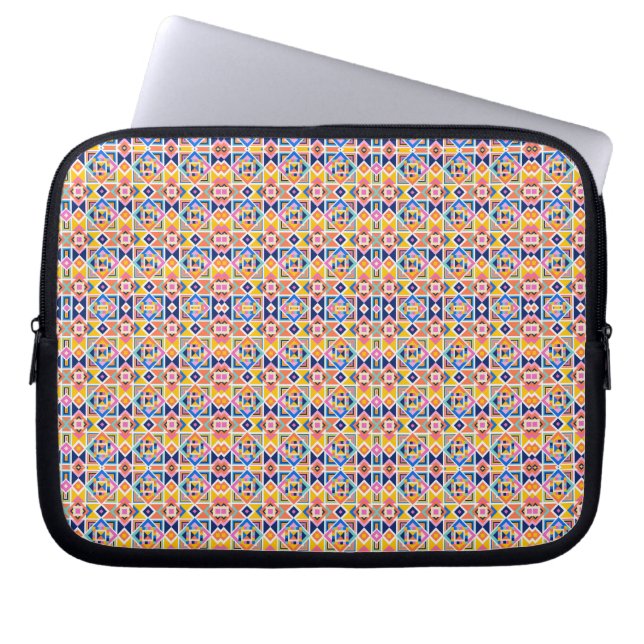 En bärbar datorslida med en livfull laptop fodral (Framsidan)