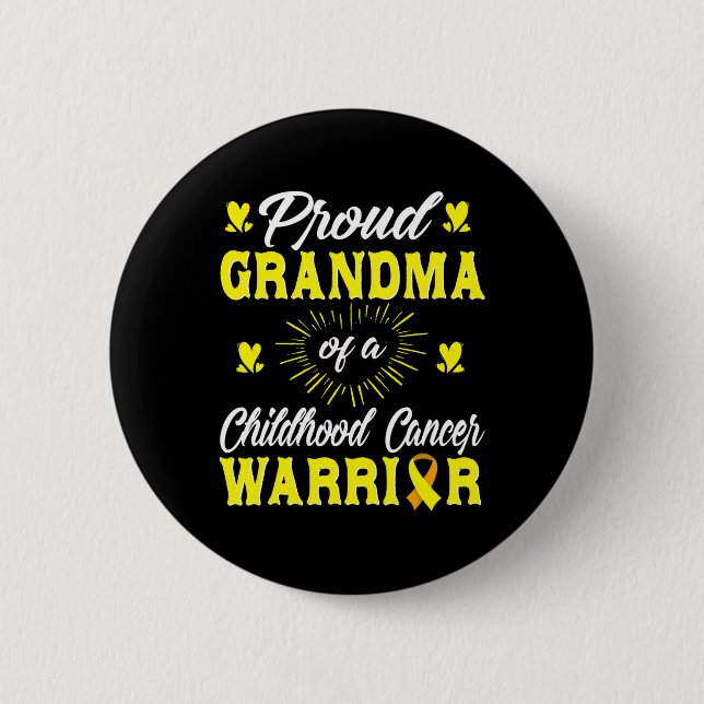 En barncancervårdare som är känd som mormor. knapp (Framsida)