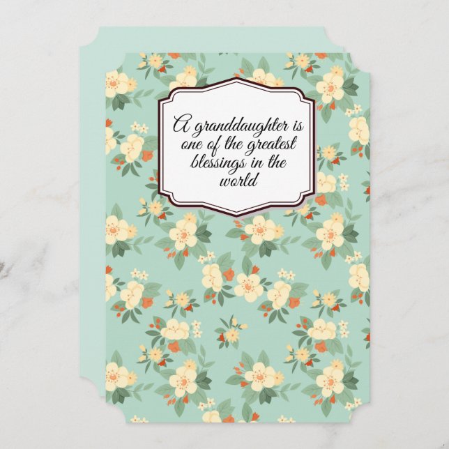 En barndotter är en av de underbarare välsignelser julkort (Fram/baksida)