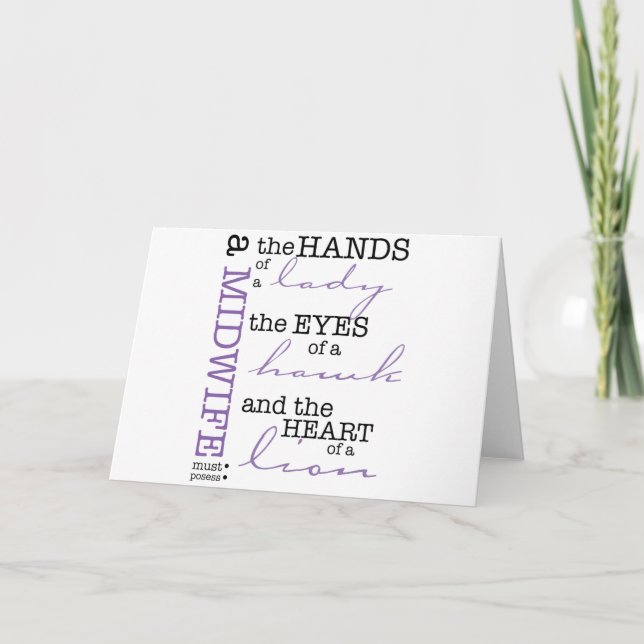 En barnmorska måste ha ... kort (Framsida)