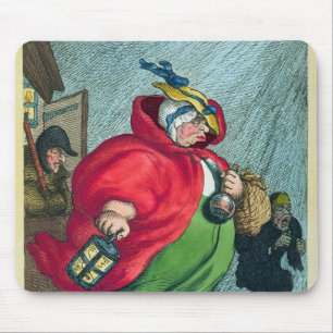En barnmorska som går till ett arbete, 1811 musmatta
