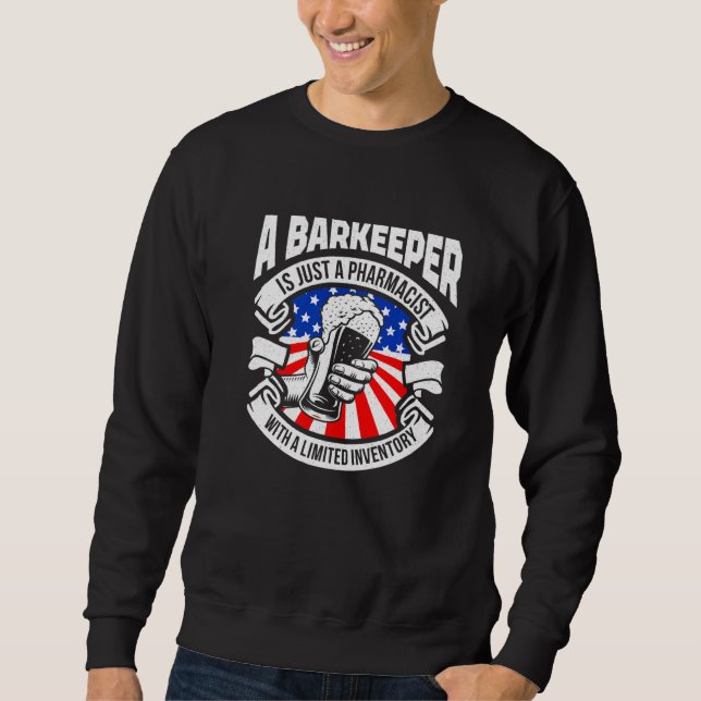 En Bartender Är Bara En Apotekare Bartender Bar US Lång Ärmad Tröja (Framsida)