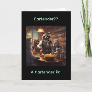 En Bartender är? Födelsedagskort Kort