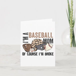 En Basebollmamma, Så Klart Jag Är Pank Leopard Möd Kort