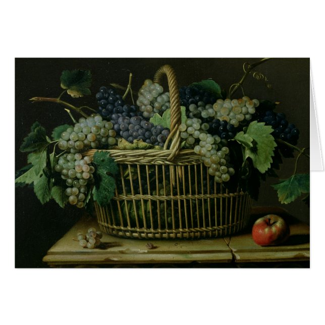 En basket av druvor hälsningskort (Framsidan Horizontal)
