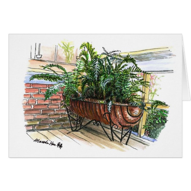 En basket av ferns hälsningskort (Framsidan Horizontal)