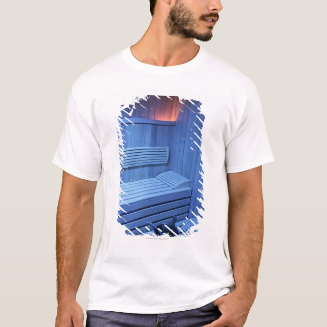 En bastu i blått tänder, Sweden. T-shirt (Framsida)