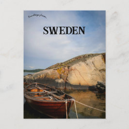 En båt i Knödestrand Sverige Vykort