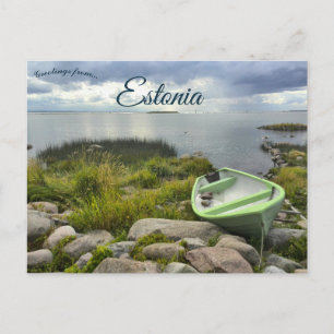 En båt i Rohuneeme Estland Vykort