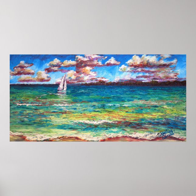 En båt på Jamaikansjön Poster (Framsidan)