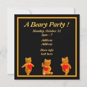 En Beary Party! Inbjudningar