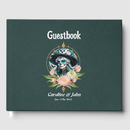 En bedövande kvinna med en bedövande skallmakerie gästböcker