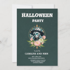 En bedövande kvinna med en bedövande skallmakerie inbjudningar