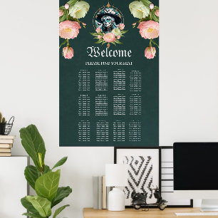 En bedövande kvinna med en bedövande skallmakerie poster