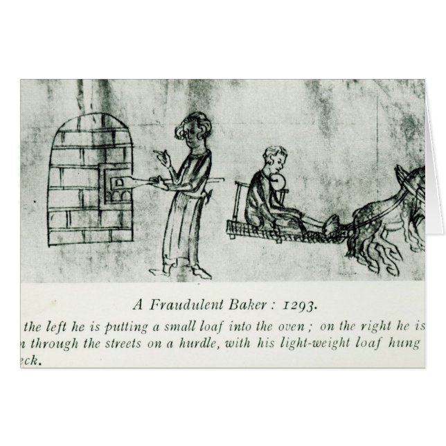 En bedräglig bagare, 1293 hälsningskort (Framsidan Horizontal)