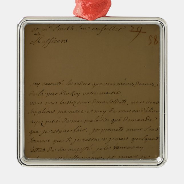 En begäran som är utsläppt från arrest julgransprydnad metall (Framsidan)