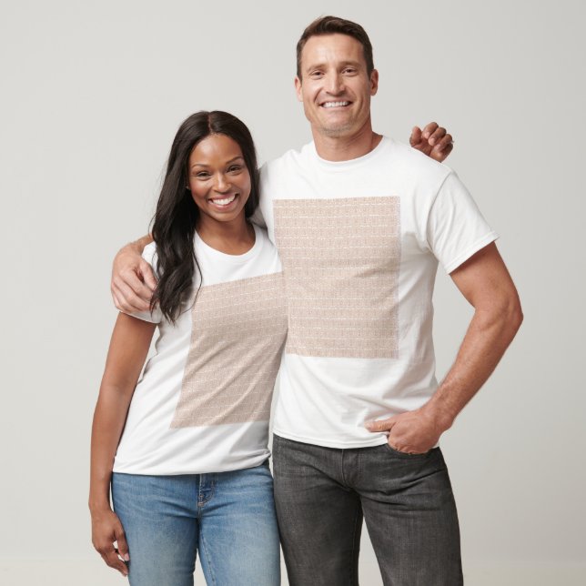 en beige och vit tapet med mönster t shirt (Unisex)