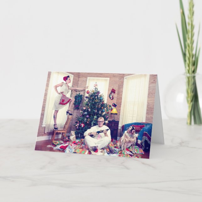 En berättelse för en Eye'd kattjul Helgkort (Framsida)