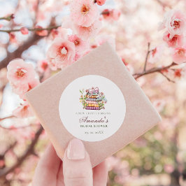 En berättelse om ett bröllop Bröllopsfest för brud Runt Klistermärke