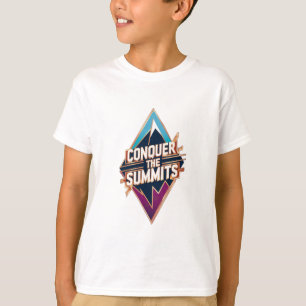 En bergstoppslsilhuett med frasen "Conque T Shirt