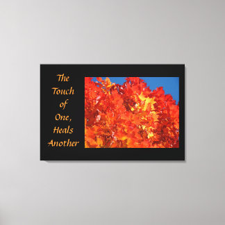 En beröring av en läker en annan Canvas Art Löv
