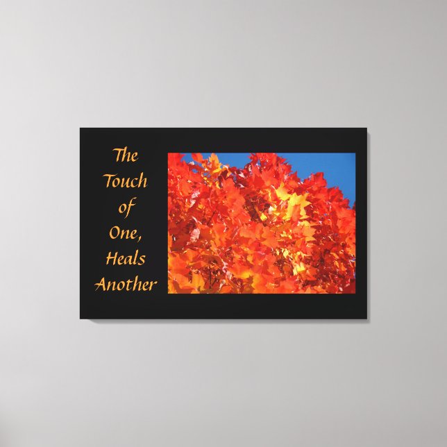 En beröring av en läker en annan Canvas Art Löv (Framsida)