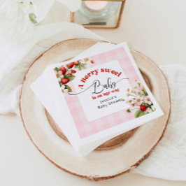 En berry söt babydusch i baby Strawberry Pappersservett
