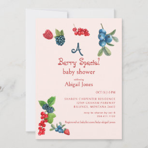 En berry Speciell babystötare Inbjudningar