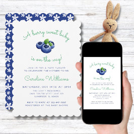 En berry Sweet Baby är på väg mot Blueberry Boy Inbjudningar