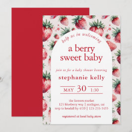 En berry Sweet Baby Shower Inbjudningar