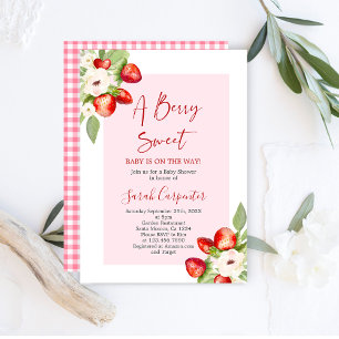 En berry Sweet Baby Shower Inbjudningar