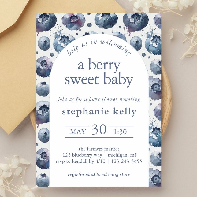 En berry Sweet Baby Shower Inbjudningar (Skapare uppladdad)