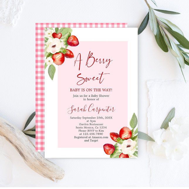 En berry Sweet Baby Shower Inbjudningar (Skapare uppladdad)