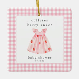 En berry Sweet Baby Shower Strawberry Julgransprydnad Keramik