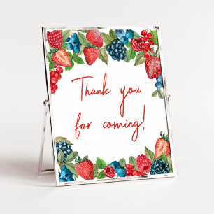 En berry Sweet Baby Shower Tack för att du kom Poster