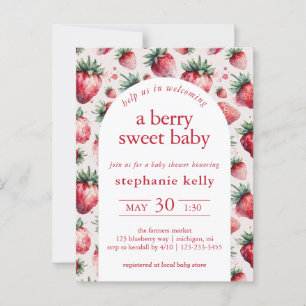 En berry Sweet Baby Shower Vykort