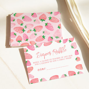 En berry Sweet Strawberry Baby Shower Tilläggskort