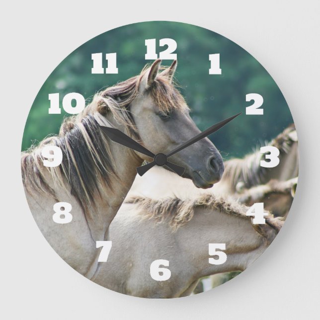 En besättning av Brumby Horses från Australien Stor Klocka (Framsida)