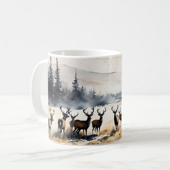 En besättning av Hjort Kaffemugg (Framsida vänster)