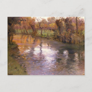 En besättning på floden Banker av Frits Thaulow Vykort