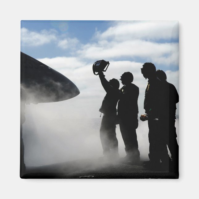 En besättningsmedlem i cockpit magnet (Framsidan)