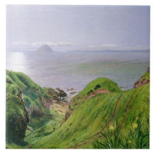 En beskåda av Ailsa Craig och islen av Arran, 186 Kakelplatta