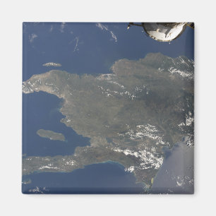 En beskåda av den karibiska ön av Hispaniola Magnet