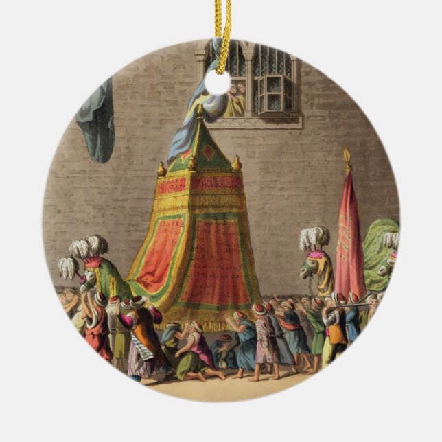 En beskåda av den storslagna processionen av den julgransprydnad keramik (Framsidan)