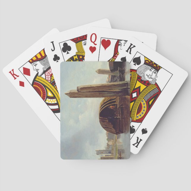 En beskåda av Lambeth (olja på panel) Spel Kort (Baksidan)