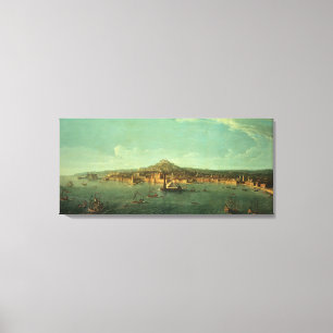 En beskåda av Naples, 17th århundrade Canvastryck